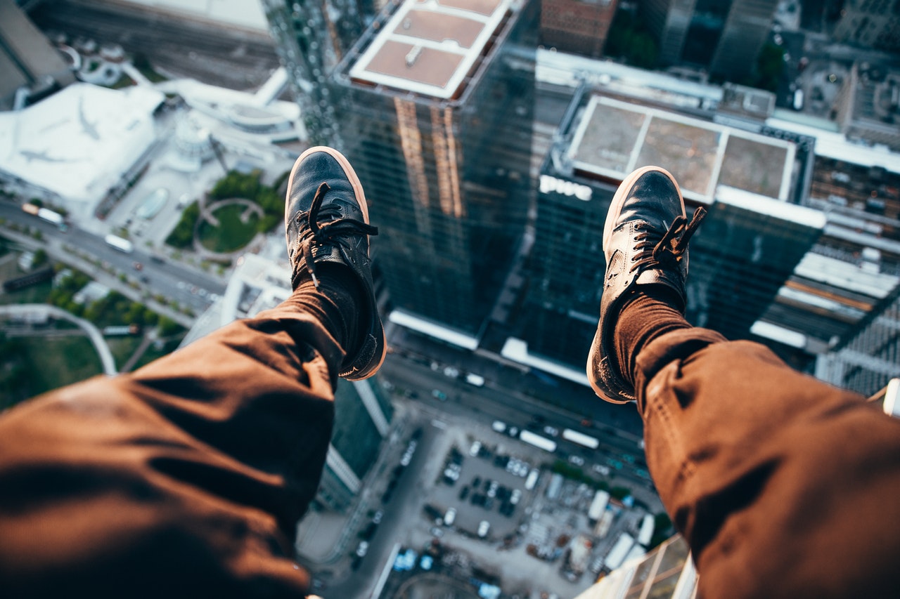 Nerve wracking POV view captured from a GoPro